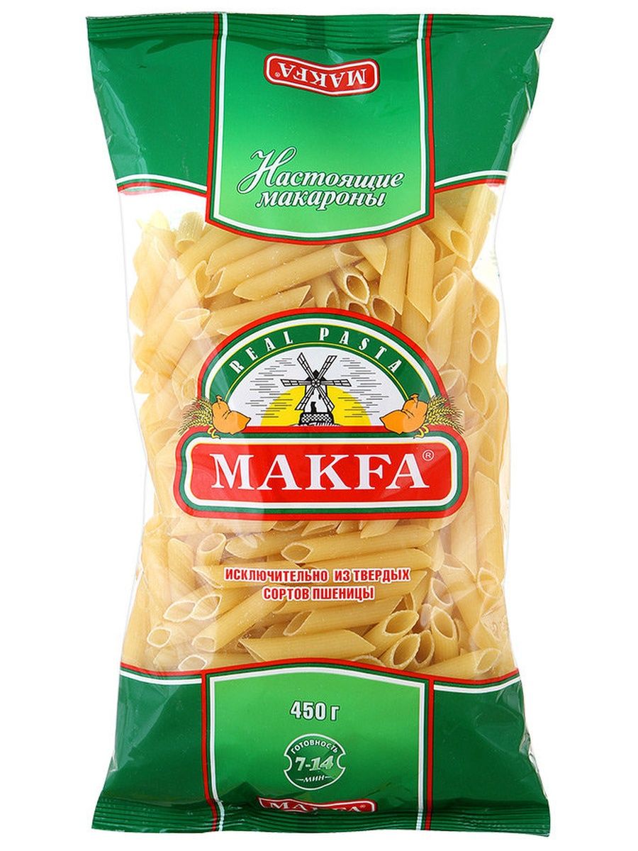 Макаронные изделия makfa перья 450 г упаковка