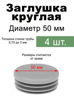 Заглушка для профильной трубы 50мм