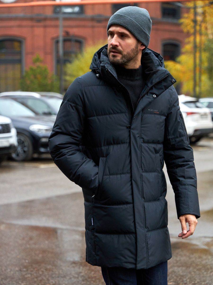 Куртка мужская демисезонная длинная утепленная с капюшоном Ultimo Uno101493247 купить в интернет-магазине Wildberries