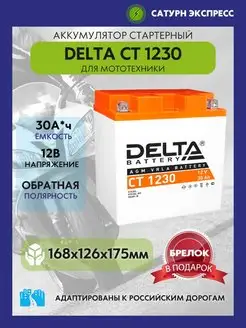 Аккумулятор Delta CT 1230 12V 30 Ah