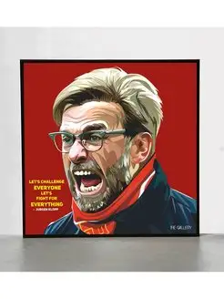 Картина постер Поп-арт Юрген Клопп футбол Liverpool