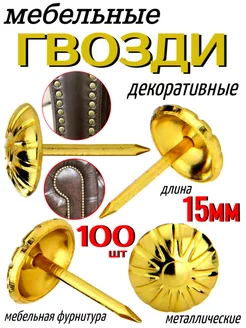 Гвозди мебельные декоративные, 100шт