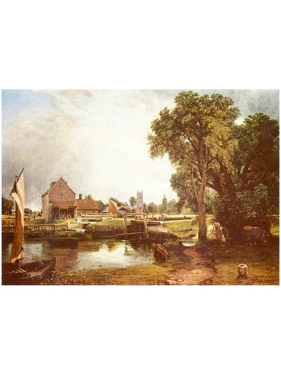 Dedham lock and mill описание картины