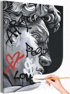 Давид граффити Арт картина по номерам 40х60 Живопись по номерам 102534935 купить за 734 ₽ в интернет-магазине Wildberries