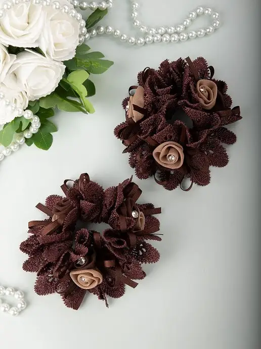 Разноцветные резинки для волос с розами и цветочный обруч в виде короны; Женские аксессуары