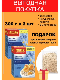 Овсяные хлопья с курагой 300 г х 2 шт