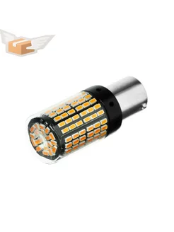 Автолампа светодиодная PY21W 1156, 144 SMD, 12 В, свет оранж