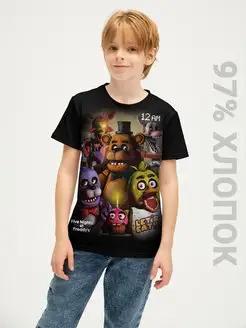 Футболка детская из хлопка FNAF, Фнаф