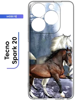 Прозрачный чехол на Tecno Spark 20