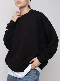 Свитшот оверсайз, толстовка oversize без начеса, кофта y2k