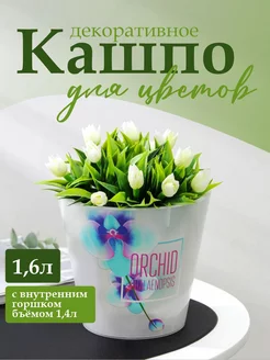 Кашпо для цветов двойное декоративное London Orchid Deco