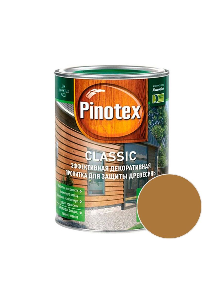 Pinotex Classic тиковое дерево