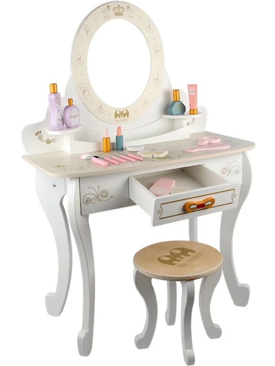 туалетный столик для девочки с зеркалом игрушечный