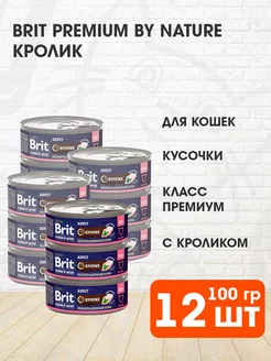 Корм влажный Premium для кошек кролик 100 г 12 шт