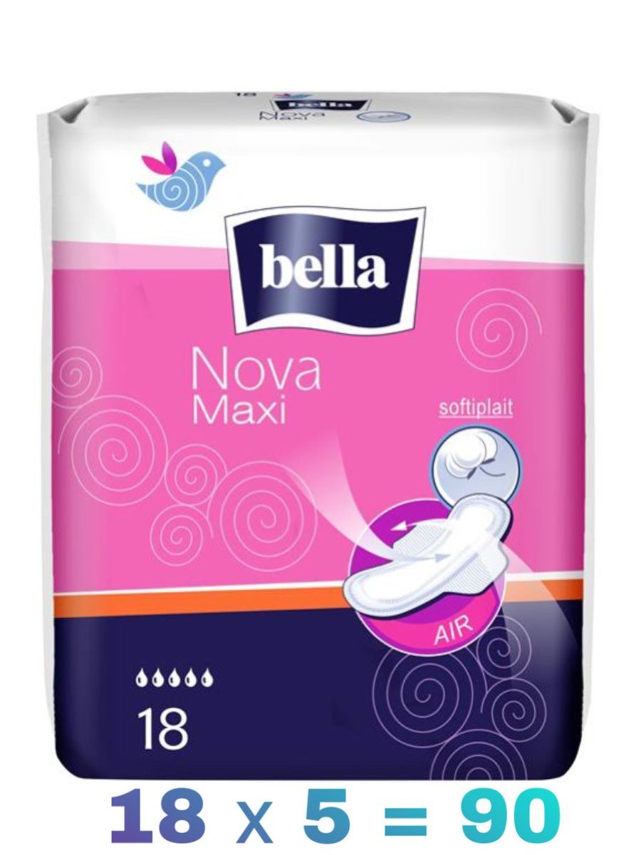 Бела 18. Bella прокладки Nova Maxi softiplait, 5 капель. Прокладки Bella Nova Maxi.