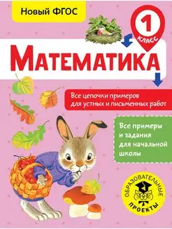 Математика. Все цепочки примеров для устных и письменных