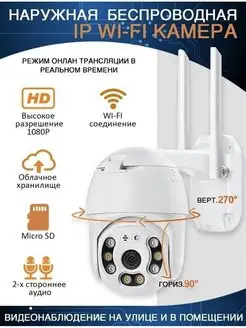 Камера видеонаблюдения Wi Fi уличная